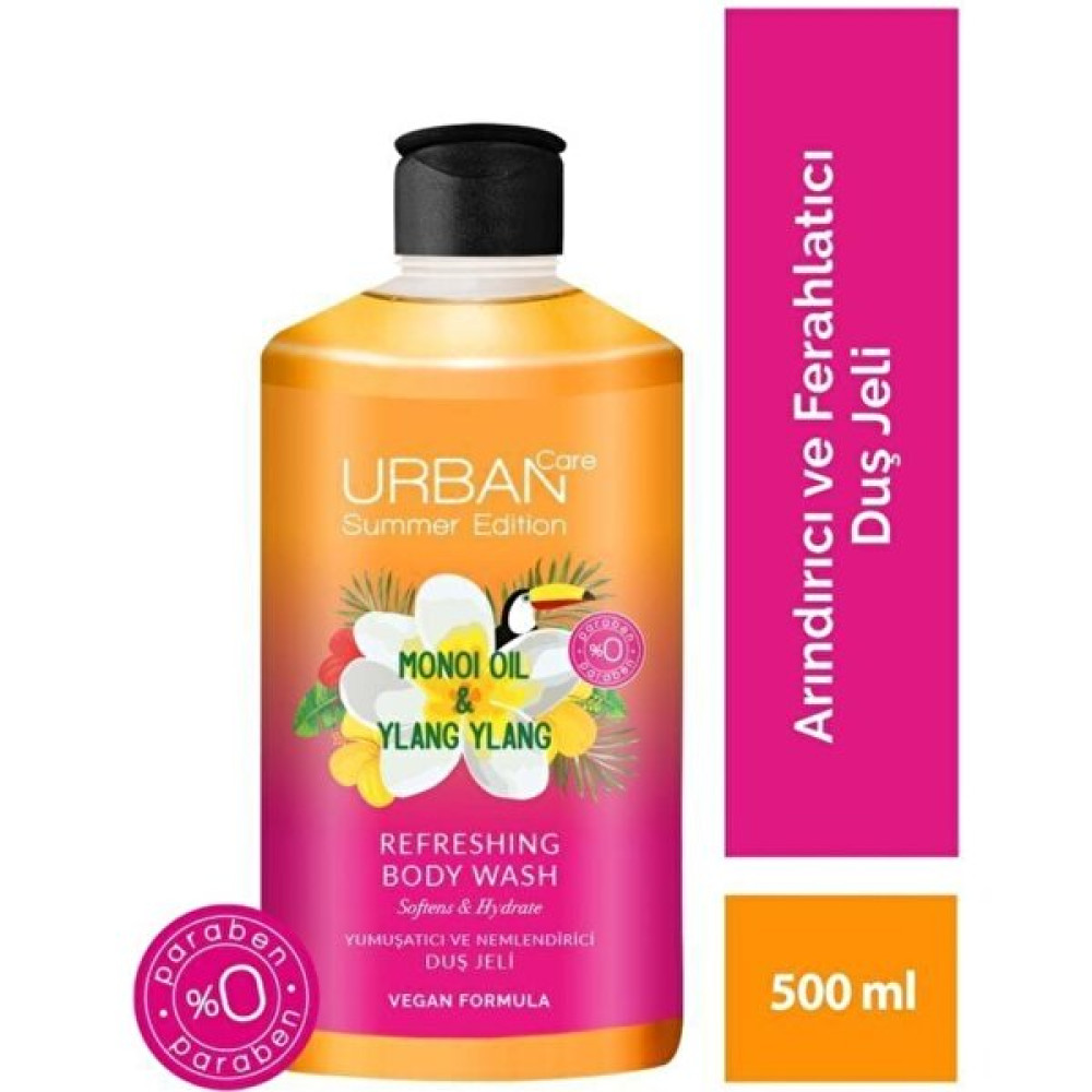 URBAN Care Summer Body-Monoi Yağı&Ylang Ylang Arındırıcı ve Ferahlatıcı Duş Jeli-Vegan-500 ML - 500 ml Duş Jelleri ve Banyo Köpükleri Fiyatı
