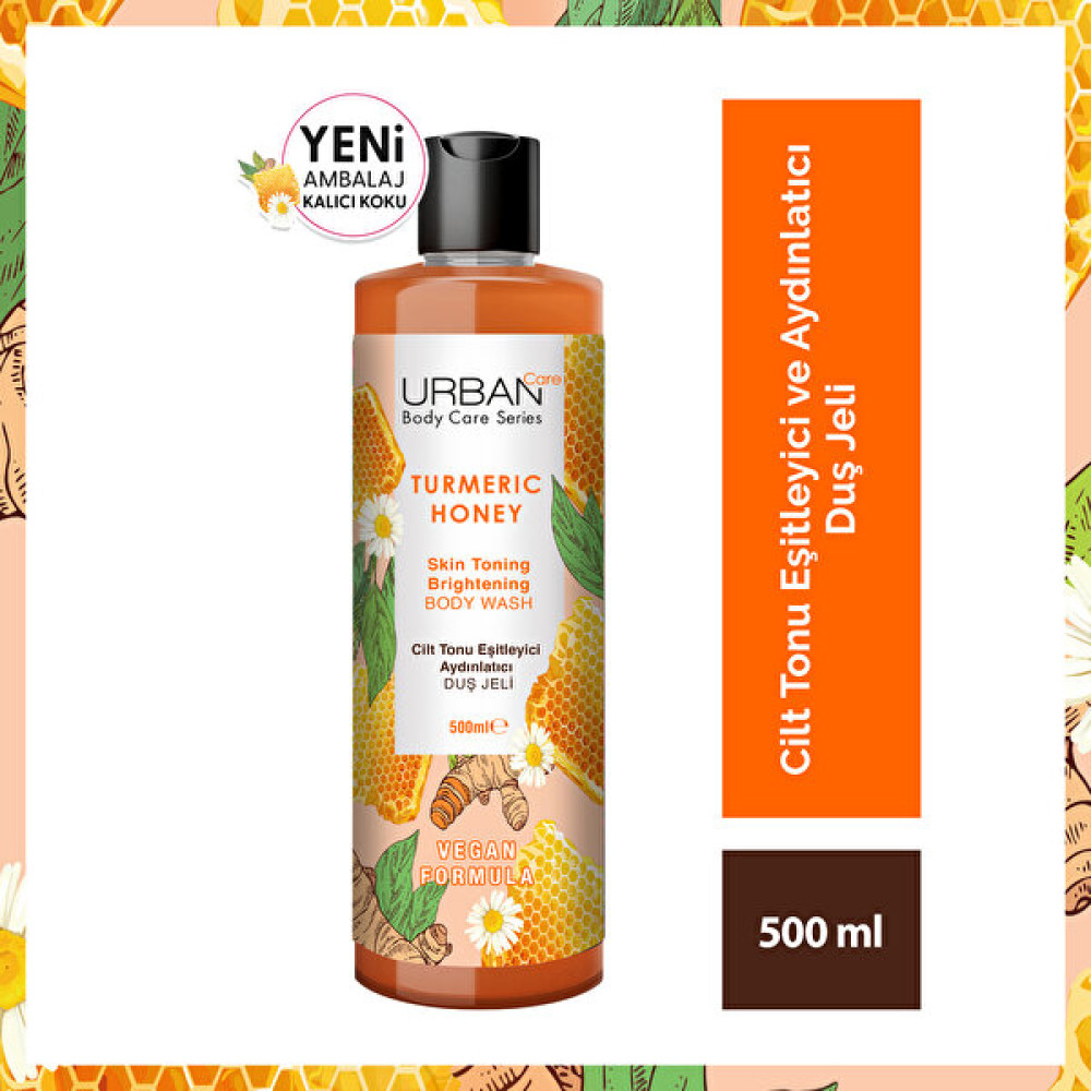 Urban Care Turmeric Honey Cilt Tonu Eşitleyici ve Aydınlatıcı Duş Jeli 500 ml Duş Jelleri ve Banyo Köpükleri Fiyatı