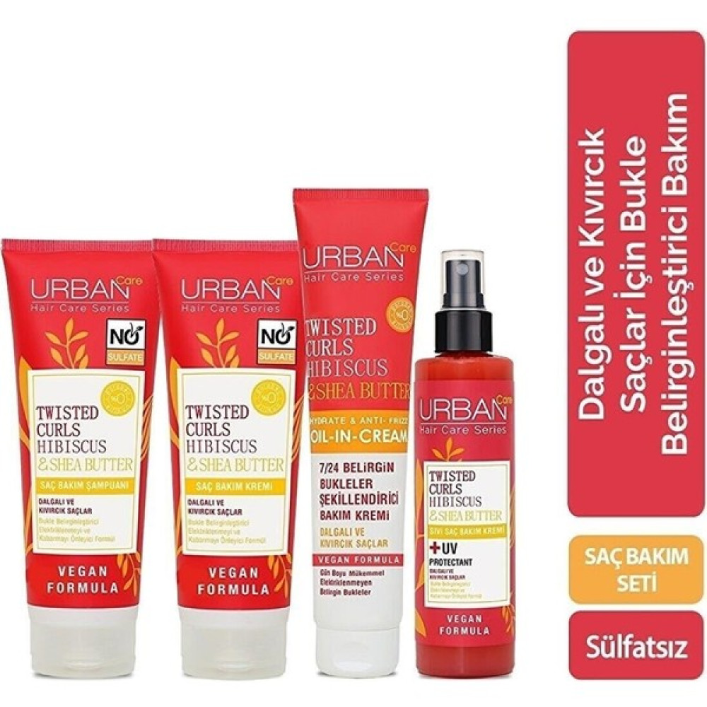 Urban Care Twisted Curl Hibiscus & Shea Butter Serisi 4'lü Set Şampuan ve Saç Kremi Fiyatı