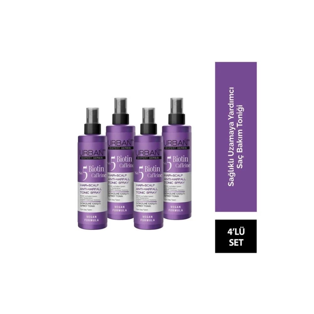 Urban Care,Expert Biotin Ve Kafein Dökülme Karşıtı Saç Toniği 200Ml X 4-Vegan-Hızlı Uzamaya Yardımcı Saç Şekillendirici Sprey Fiyatı
