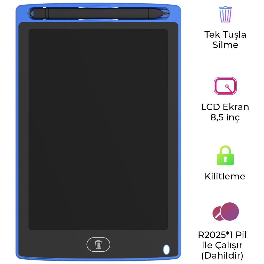 Urban Mood Ly-93 8.5" LCD Yazı Tahtası - Mor Eğitici Oyuncak Fiyatı