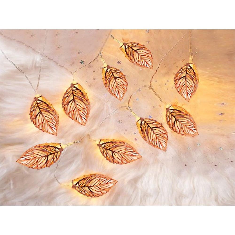 Urban Mood Yl-84 10'lu Bronz Yaprak Dekoratif LED Işık Zinciri Led Aydınlatmalar Fiyatı