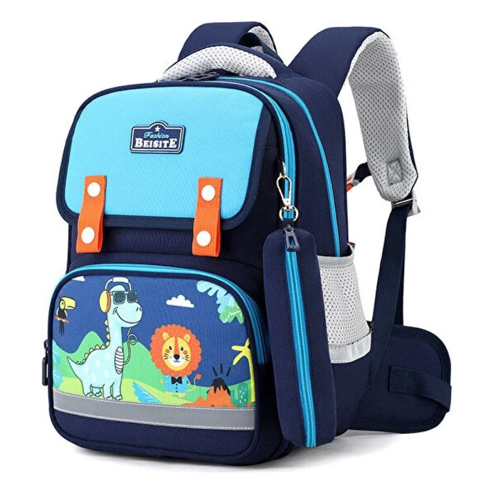 Urbhanna Çocuk Okul Çantası Kayropraktik Bel Küçültme Karikatür Sırt Çantası Hakan Katlı Beslenme Kabı (Yurt Dışından) - pencil case - Mavi - L Okul Çantası Fiyatı