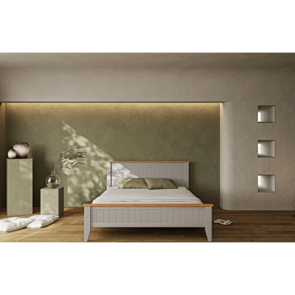 Uren Modern Soft Gri Çift Kişilik Karyola 140X200 - Çakıl Grisi Karyola Fiyatı