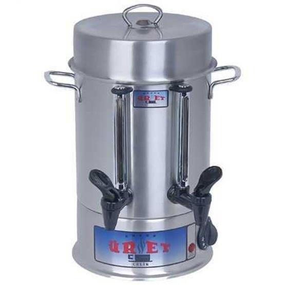 Üret 250 Bardak 2500 W 22 lt Su Isıtma Kapasiteli Çay Makinesi Gümüş Çay Makineleri Fiyatı