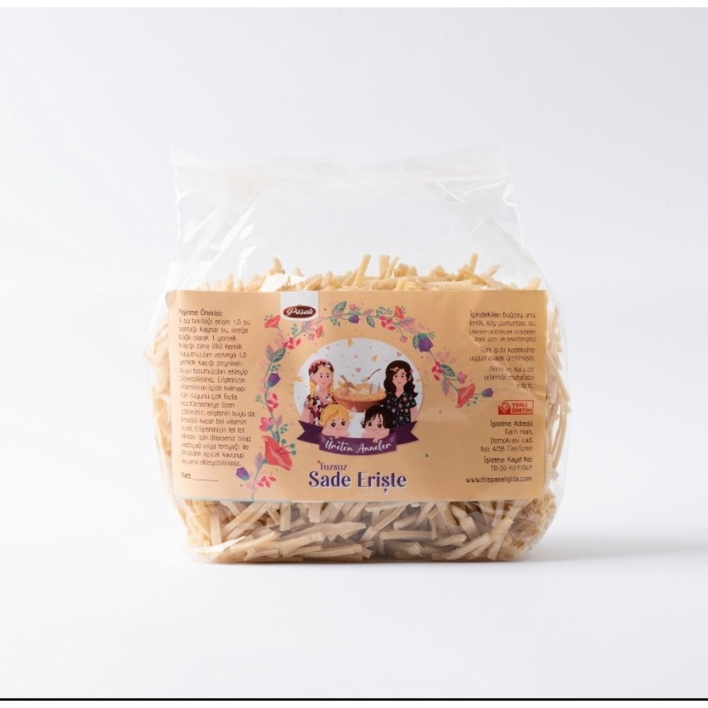 Üreten Anneler Tuzsuz Sade Erişte 500 gr Makarnalar Fiyatı