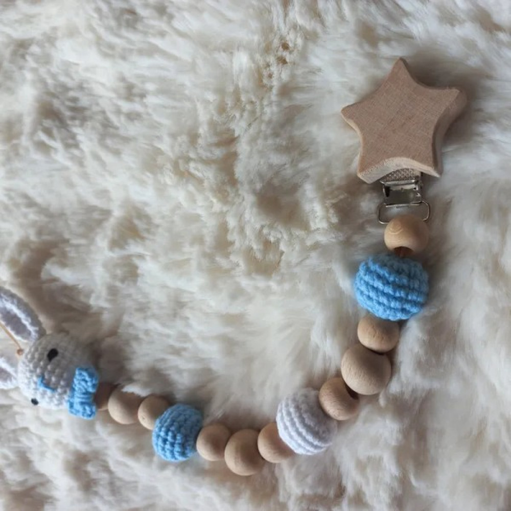 Uretti Amigurumi Emzik Askısı - Mavi Bebek Oyuncakları Fiyatı