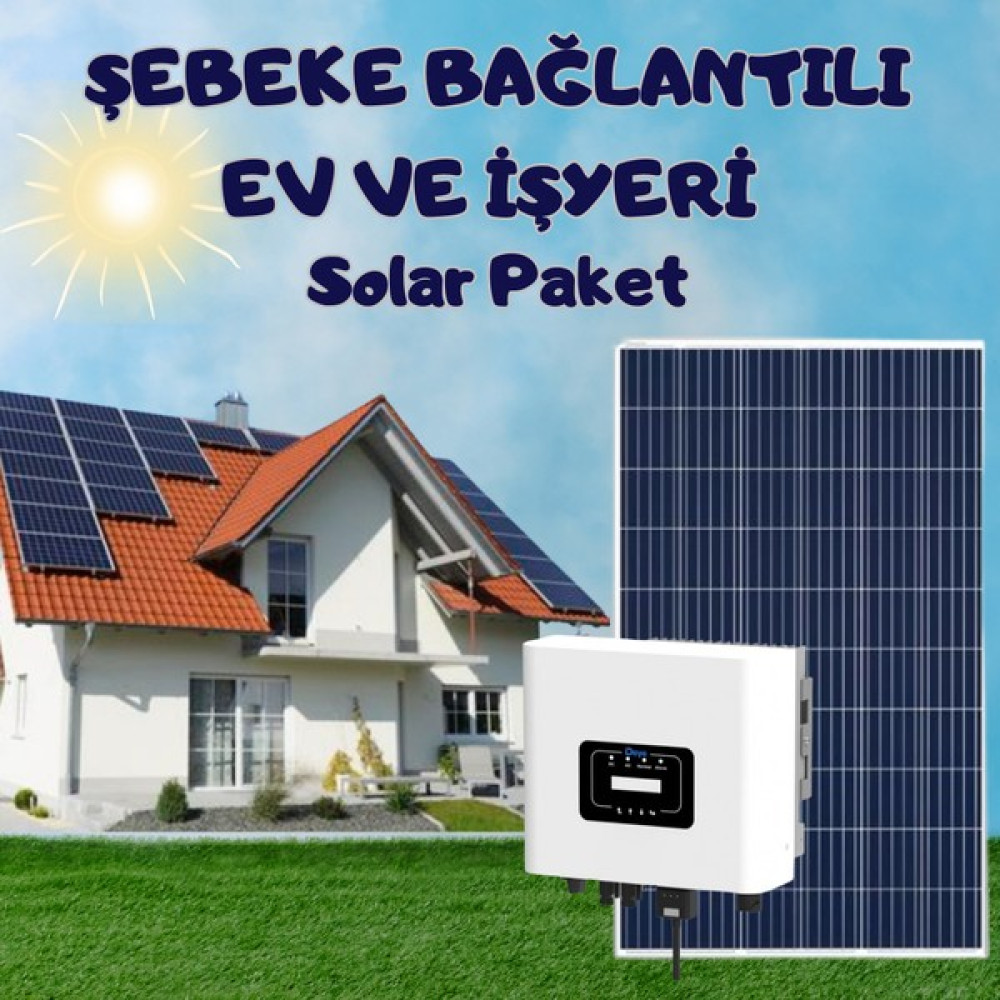 Urla Solar Şebeke Bağlantılı 5 kw Monofaze Villa / Ev / İşyeri Solar Öz Tüketim Paket Dış Mekan & Bahçe Oyuncakları Fiyatı