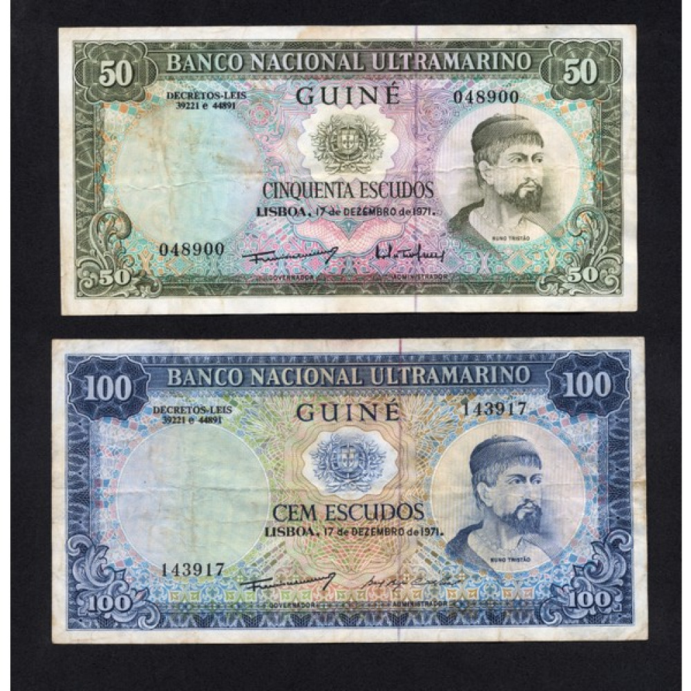 Urlanumis Guıne Banco Nacional Ultramarino 50 ve 100 Escudos Çoktemiz 2 Adet Banknot Oto Boyaları Fiyatı