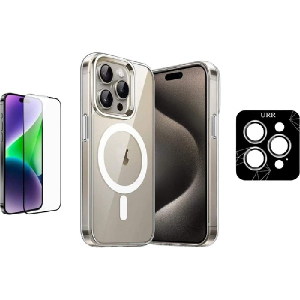 Urr iPhone 14 Pro Max Crystal Clear Magsafe 3in1 Ekran Koruyucu ve Kamera Lens Set Cep Telefonu Kılıfı Fiyatı