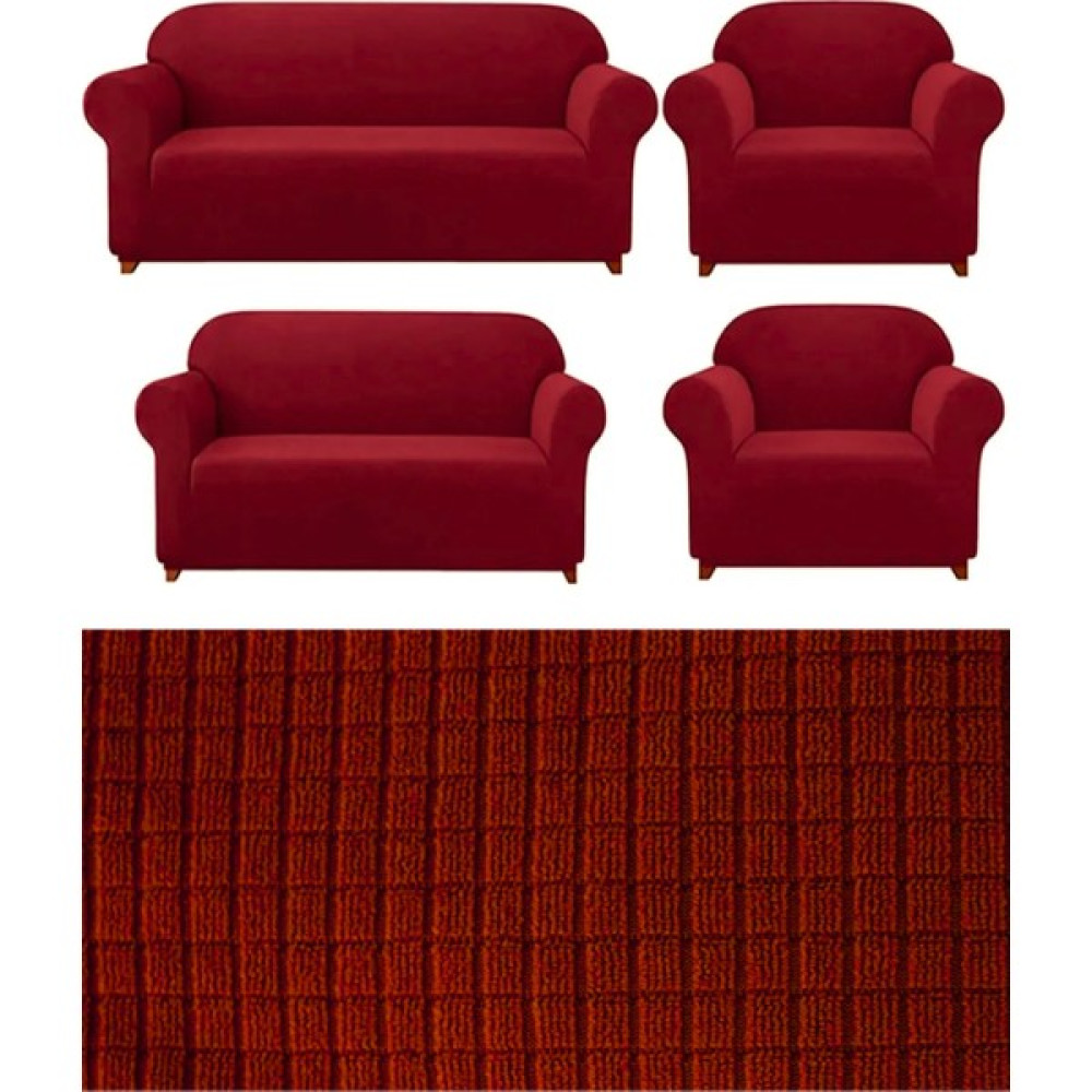 Urumçi 3+2+1+1 Likralı Koltuk Takımı Örtüsü. Lastikli, Esnek, Yıkanabilir Koltuk, Kanepe, Çekyat Kılıfı JVIE359. - 180 x 220 cm - Bordo Koltuk & Kanepe Örtüsü Fiyatı