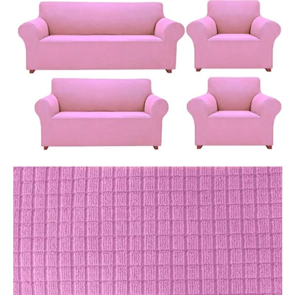 Urumçi 3+2+1+1 Likralı Koltuk Takımı Örtüsü. Lastikli, Esnek, Yıkanabilir Koltuk, Kanepe, Çekyat Kılıfı JVIE359. - 180 x 220 cm - Pudra Koltuk & Kanepe Örtüsü Fiyatı