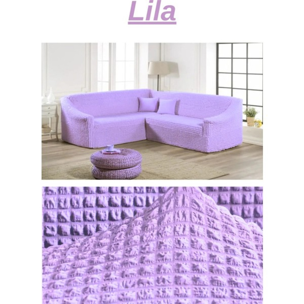 Urumçi Bürümcük Eteksiz L Köşe Koltuk Örtüsü. Esnek, Yıkanabilir L Koltuk Kılıfı. Maks. Uzunluk 350CM - 300 x 350 cm - Lila Koltuk & Kanepe Örtüsü Fiyatı
