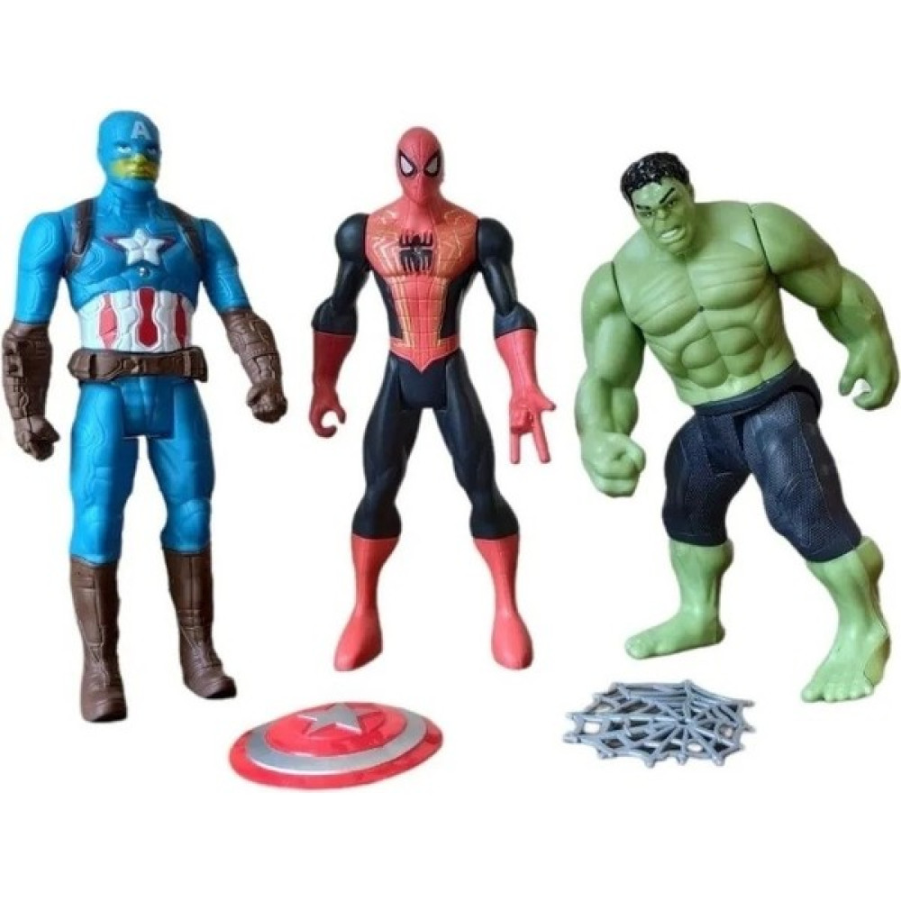 Ürün Sarayı 3'lü Süper Kahraman Figürleri Spiderman Hulk Captain America Oyuncak Fiyatı
