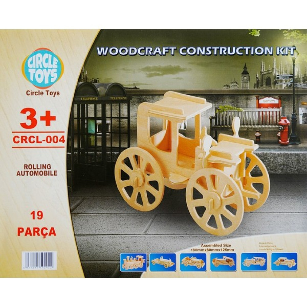 Ürün Sarayı Ahşap Maket Araba 19 Parça Puzzle Maket Fiyatı