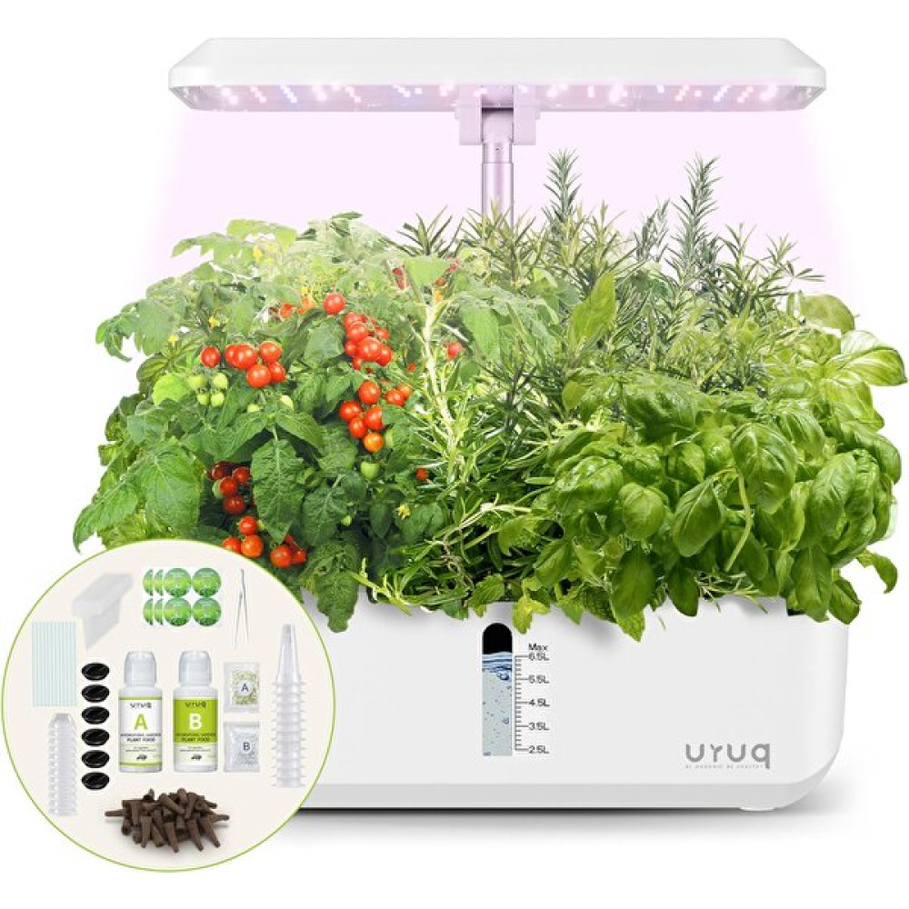Uruq 12 Pods Beyaz Topraksız Yetiştirme Sistemi Kapalı Bahçe Seti Diğer Fiyatı