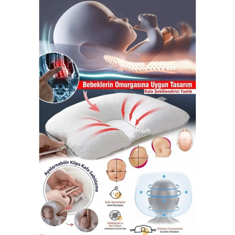 Urz Store Düz Bebek Kafa Yastığı Bebek Yastığı Kafa Şekillendirici Yastık Bebek Yastığı-Kılıfı Fiyatı