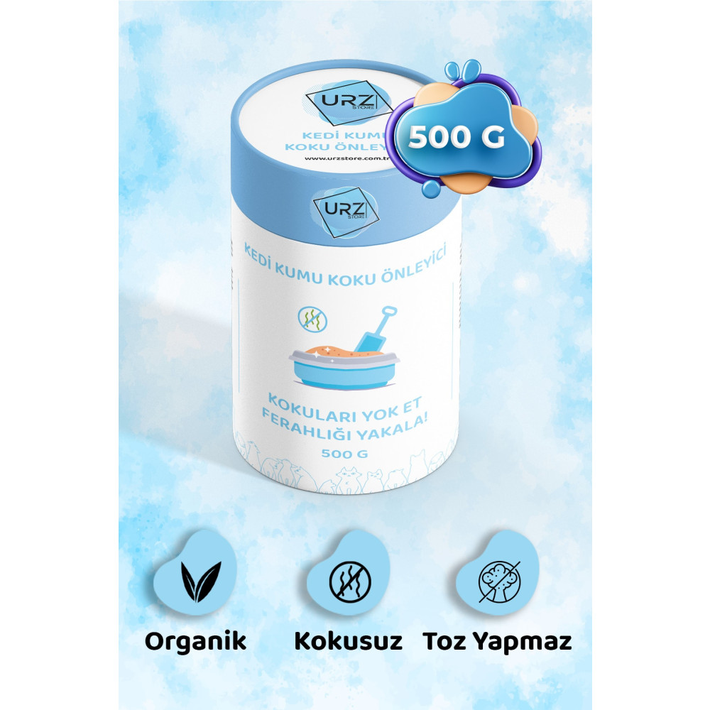 Urz Store Kedi Kumu Tuvaleti Koku Giderici Önleyici Organik Kokusuz 500 gr Aktif Karbon Koku Giderici Evcil Hayvan Ürünleri Fiyatı