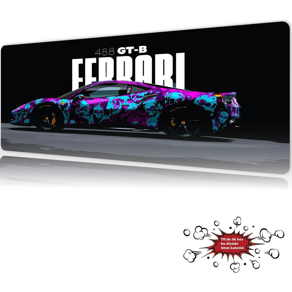 Urzuva Araba Modelleri Midnight Racer Drive Gaming Oyuncu Xl Mouse Pad Mousepad 90X40 cm 4mm Dikişli Model - 90X40 4MM Mouse Pad Fiyatı