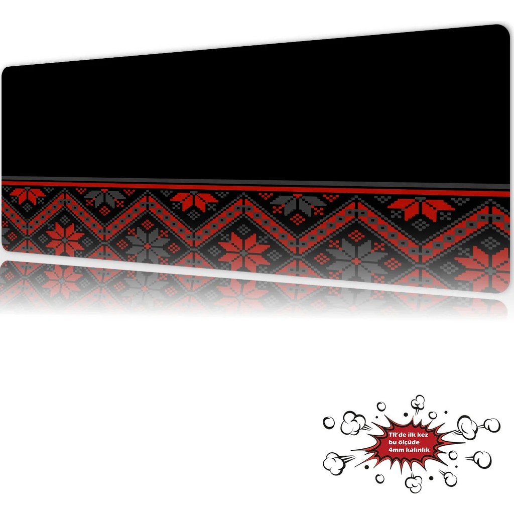Urzuva Crimson Folk Gaming Oyuncu Xl Mouse Pad Mousepad 90X40 cm 4mm Dikişli Model - 90X40 4MM Oyuncu Mouse Pad Fiyatı
