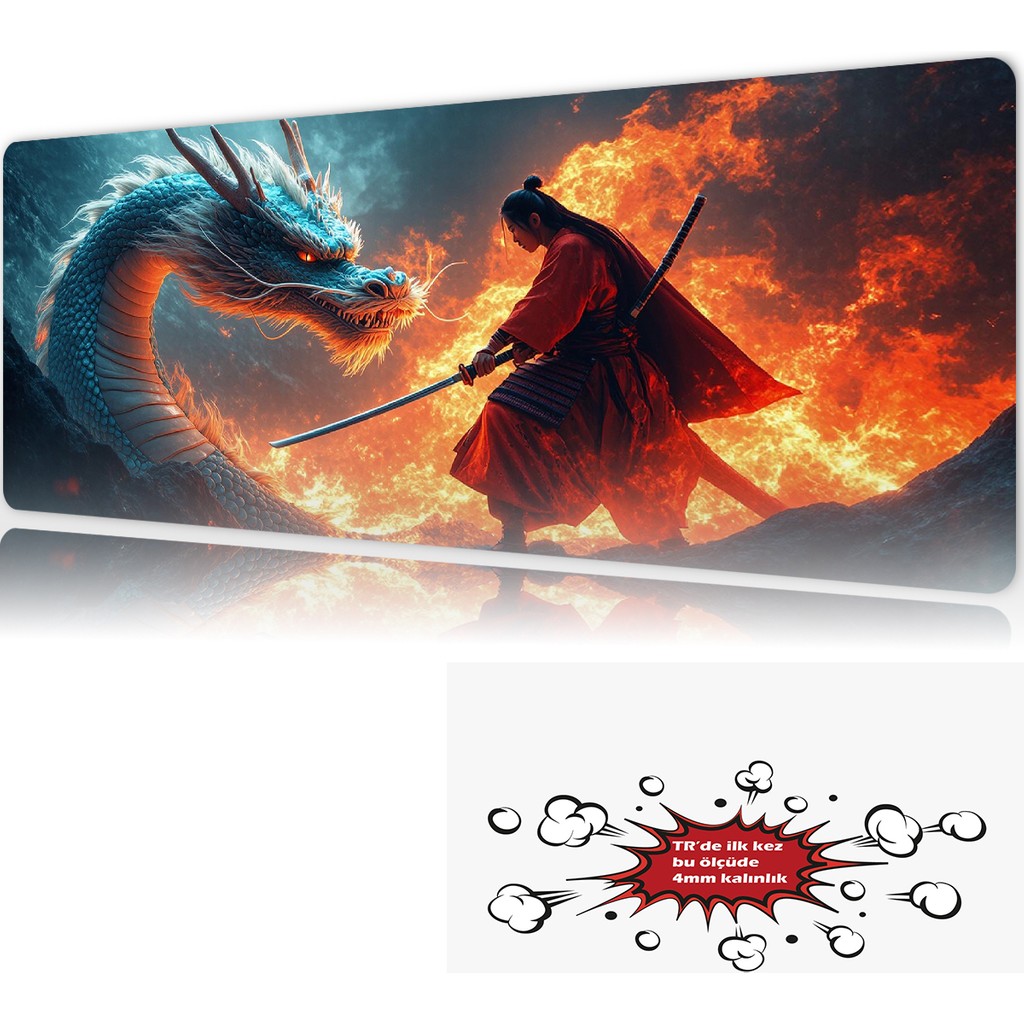 Urzuva Dragon’s Pact 90X40 4mm Kalınlık Premium Gaming Oyuncu Mousepad, Anti Slip Xxl Mouse Pad - Çok Renkli Oyuncu Mouse Pad Fiyatı