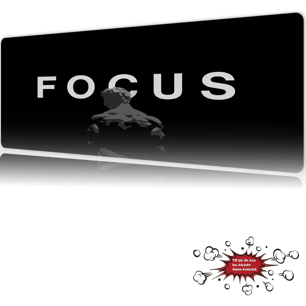Urzuva Focus Gaming Oyuncu Xl Mouse Pad Mousepad 90X40 cm 4mm Dikişli Model - 90X40 4MM Oyuncu Mouse Pad Fiyatı