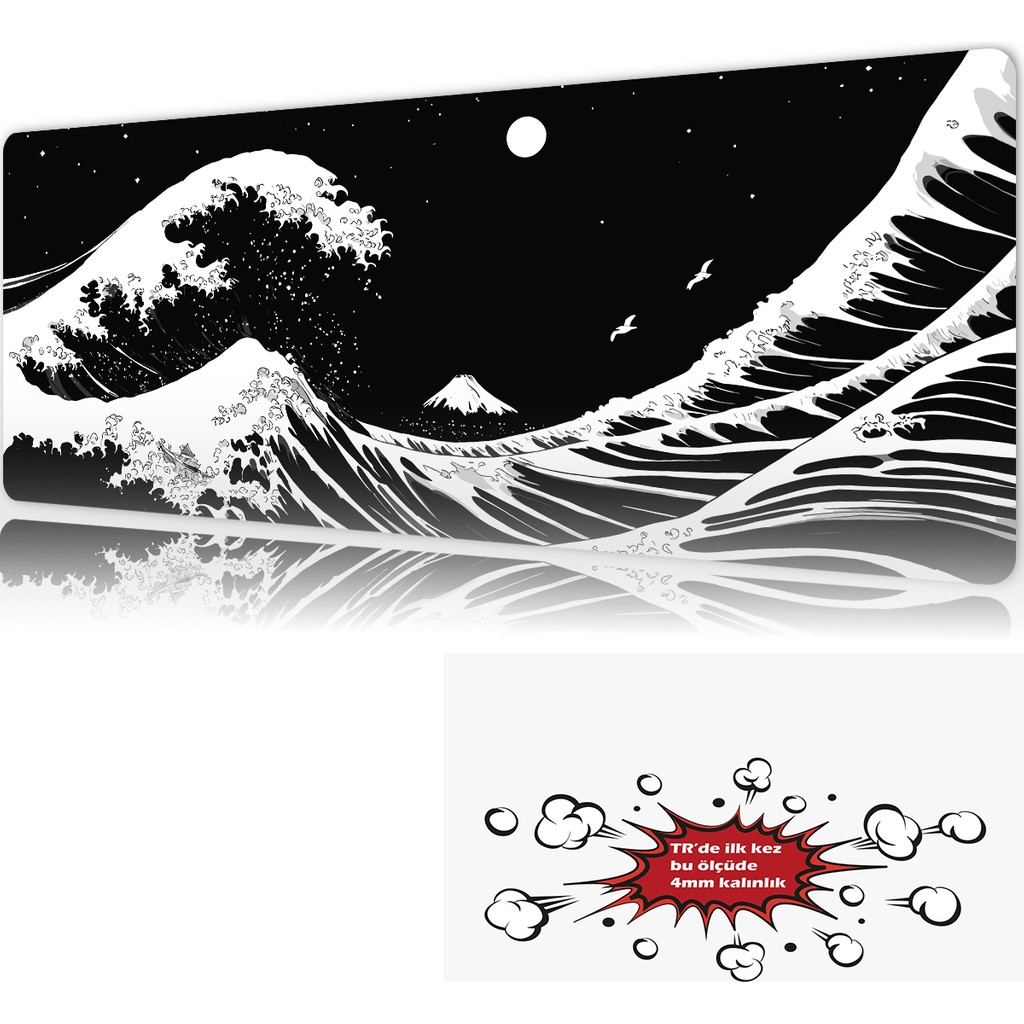 Urzuva Kanagawa 90X40 4mm Kalınlık Premium Gaming Oyuncu Mousepad, Anti Slip Xxl Mouse Pad - Çok Renkli Oyuncu Mouse Pad Fiyatı