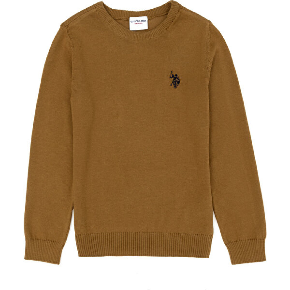 U.S. Polo Assn. Erkek Çocuk Açık Haki Triko Kazak 50275846-VR183 Erkek Çocuk Kazak & Süveter & Triko Fiyatı