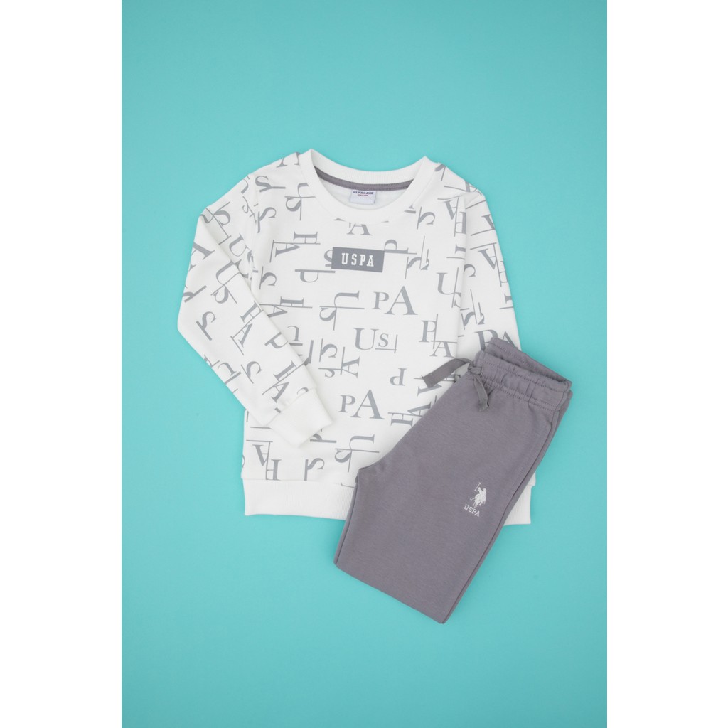 U.s. Polo Assn. Erkek Çocuk Beyaz Pijama Takım 50318691-VR013 Erkek Çocuk Pijama Fiyatı