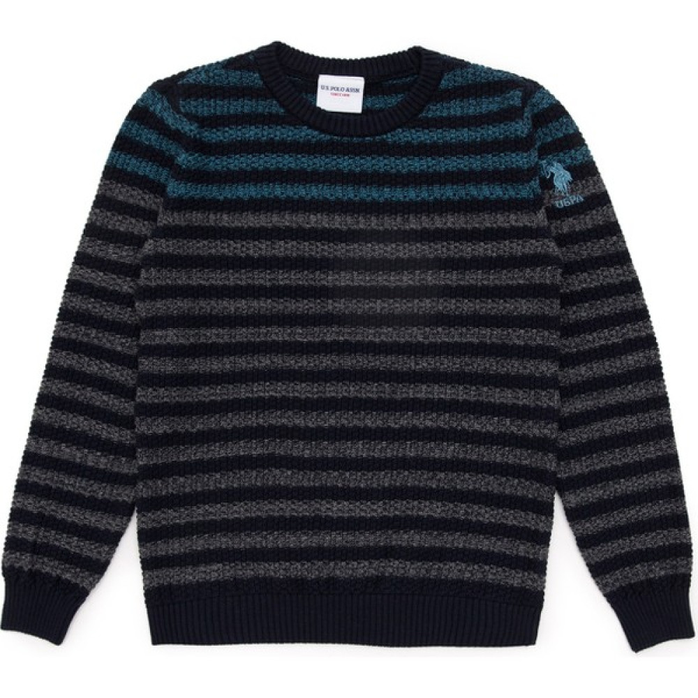 U.s. Polo Assn. Gent-Kids Bisiklet Yaka Standart Kalıp Çizgili Mint Erkek Çocuk Kazak Erkek Çocuk Kazak & Süveter & Triko Fiyatı