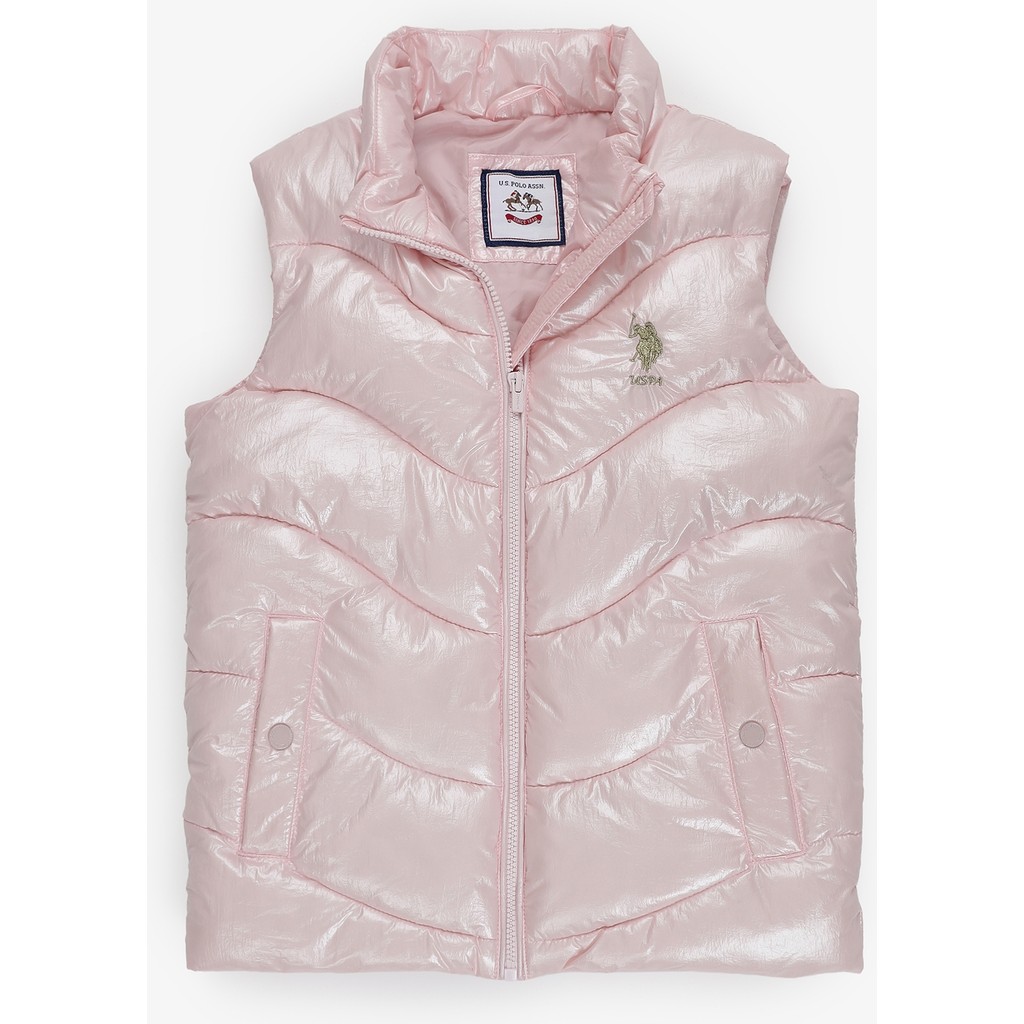 U.s. Polo Assn. Kız Çocuk Açık Pembe Yelek (Dokuma) 50319252-VR078 Kız Çocuk Yelek Fiyatı
