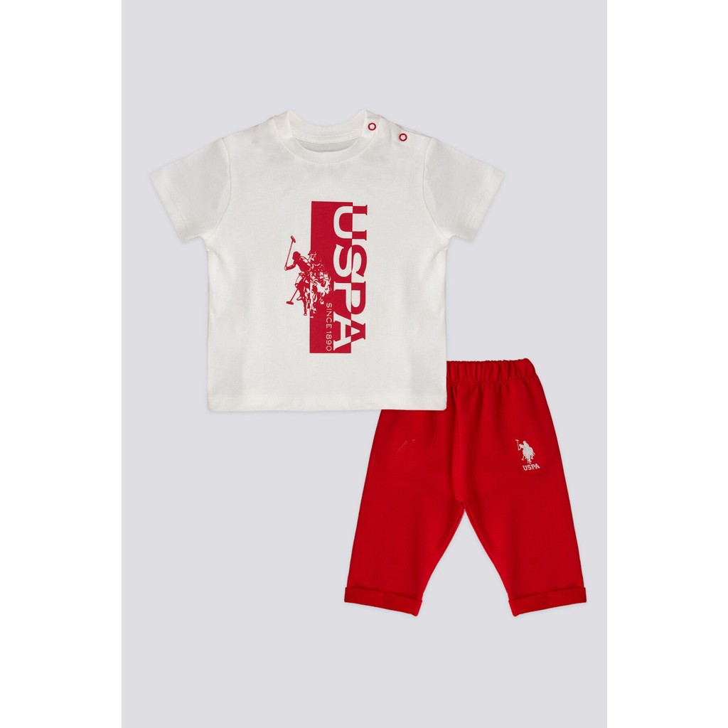 U.S. Polo Assn. Lisanslı Rectangle Krem Erkek Bebek Takımı Bebek Giysi Takım Fiyatı