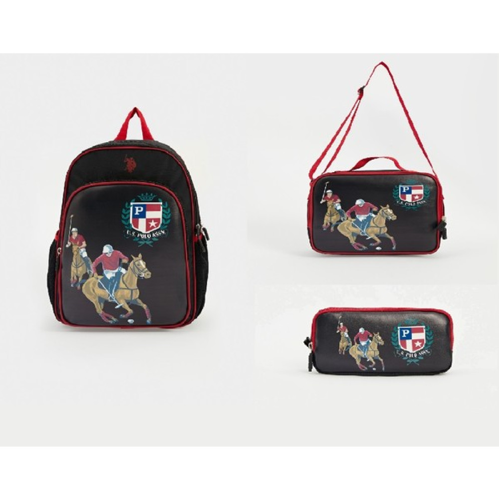 U.s Polo Assn. Okul Beslenme ve Kalem Çantası 3'lü Set - Siyah Okul Çantası Fiyatı