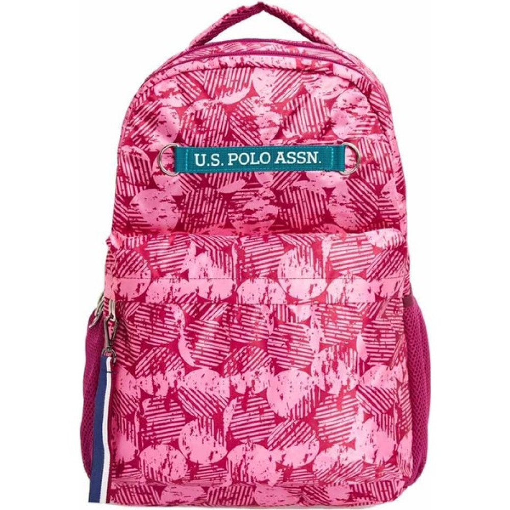 U.S. Polo Assn. Us Polo Assn Pembe Desenli Sırt Çantası PLÇAN23157 Okul Çantası Fiyatı