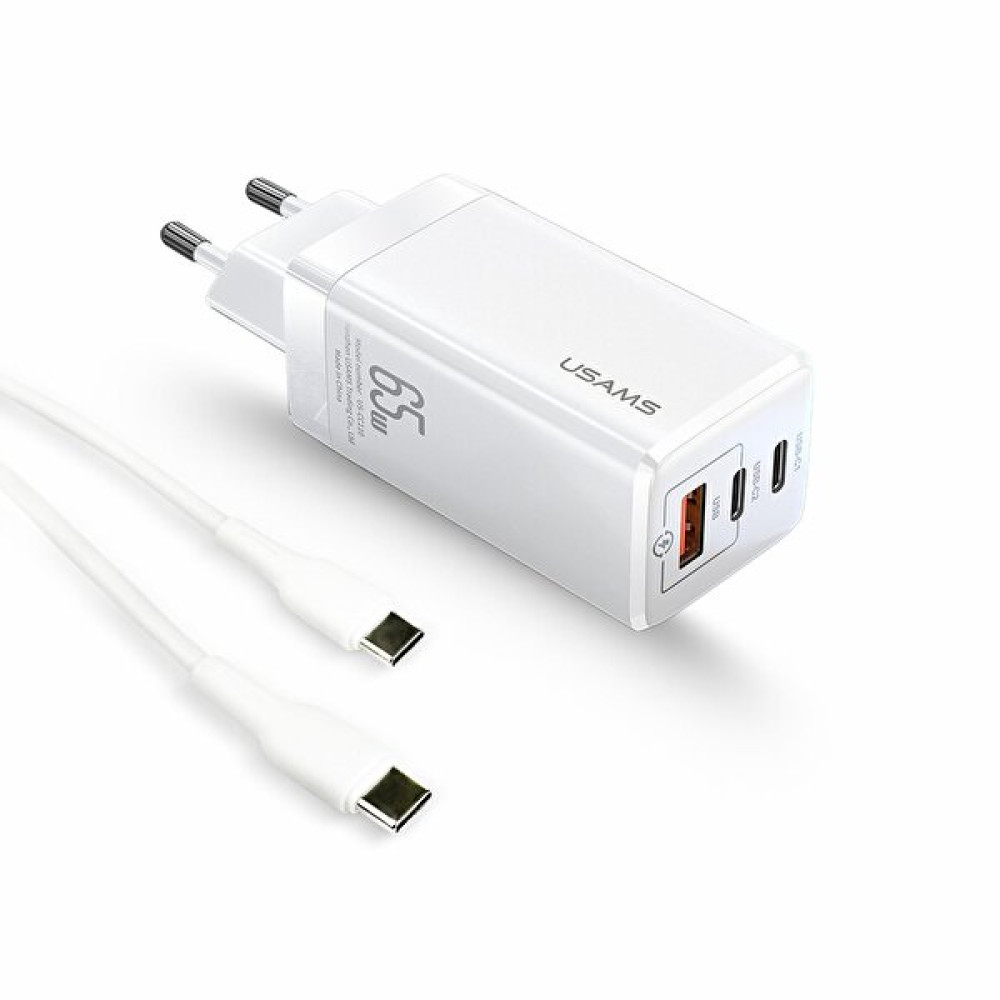 Usams Mac- Tu Serisi Hızlı Şarj Kiti Us-Cc110 65W GaN Şarj Başlığı - Us-Sj459 100W Type-C to Type-C Şarj ve Data Kablosu Cep Telefonu Şarj Cihazı Fiyatı