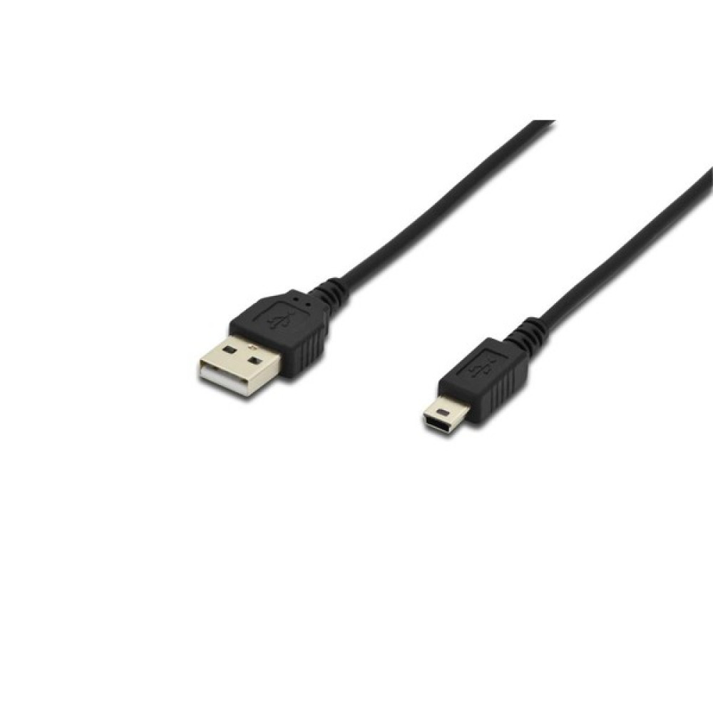 Usb 2.0 Bağlantı Kablosu, Usb A Erkek - Usb Mini B (5 Pin) Erkek, 1 Metre, Usb 2.0 Uyumlu, Ul, Siyah Renk Seri & Paralel Kablo Fiyatı