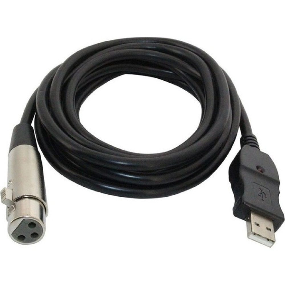 USB 2.0 To Xlr Dişi Mikrofon Kablosu USB Xlr Mikrofon Kablosu 3 Metre - Siyah Müzik Aleti Aksesuarları Fiyatı