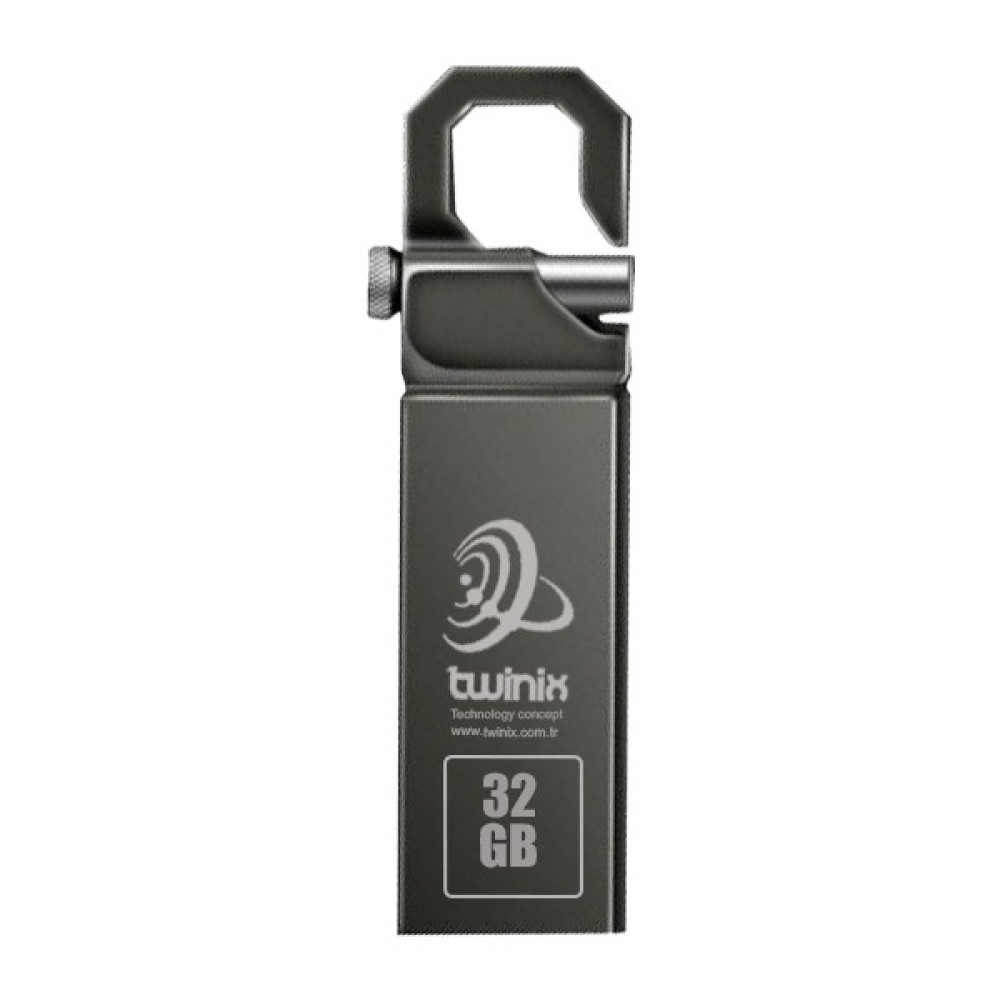 USB Flash Bellek 32 GB Boyunluk Askısı Hediye - Metalik Gri Flash Bellekler Fiyatı