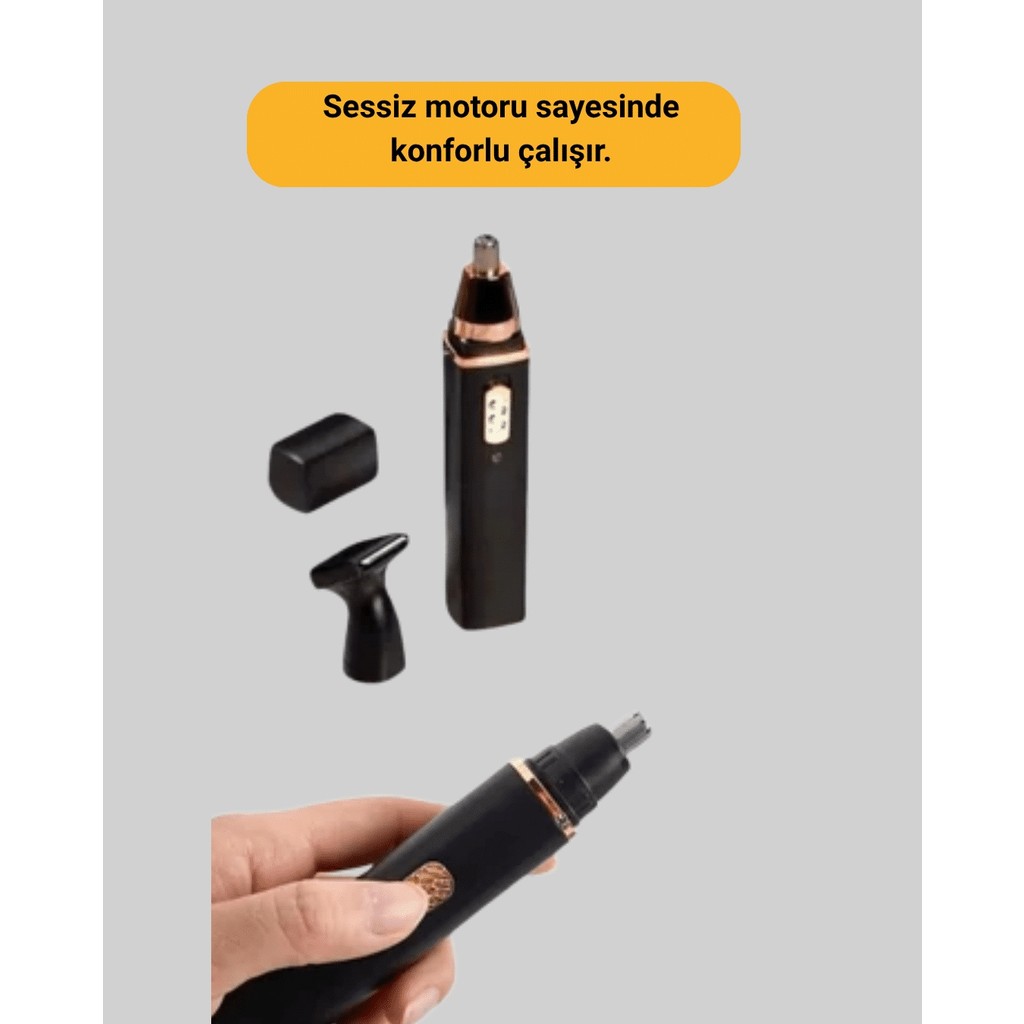 USB Şarjlı Sessiz Burun ve Kulak Kılı Temizleme Cihazı - Lisinya Tıraş Makineleri Fiyatı