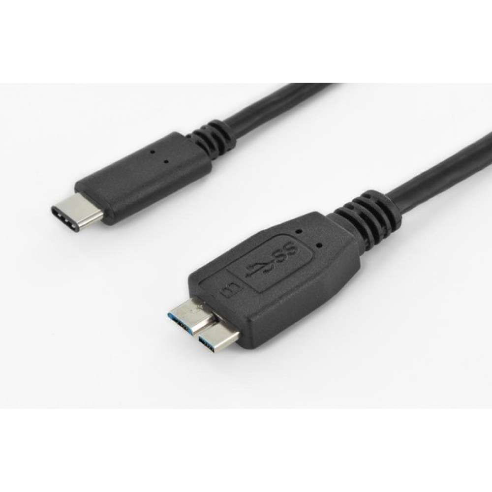 Usb Tip C Bağlantı Kablosu, Usb Tip C Erkek (Usb 3.1)  - Usb Micro B Erkek (Usb 3.0), 1 Metre, Awg 24/28, 2X Zırhlı, Ul, Nikel Kaplama, Siyah Renk Seri & Paralel Kablo Fiyatı
