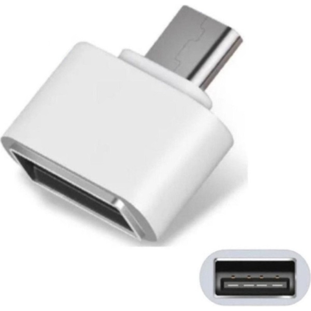 USB To Micro USB Cep Telefonu Otg Çevirici USB Girişi Micro USB Ye Dönüştürücü Aparat - Beyaz Giyilebilir Teknoloji Aksesuarları Fiyatı