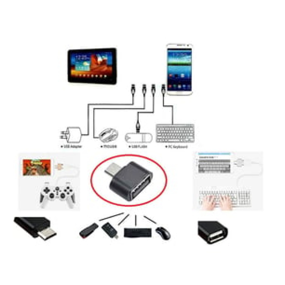 Usb to Micro USB ye Dönüştürücü - Klavye Mouse Joystick Telefona Bağlama Cep Telefonu Çevirici - Adaptör Fiyatı