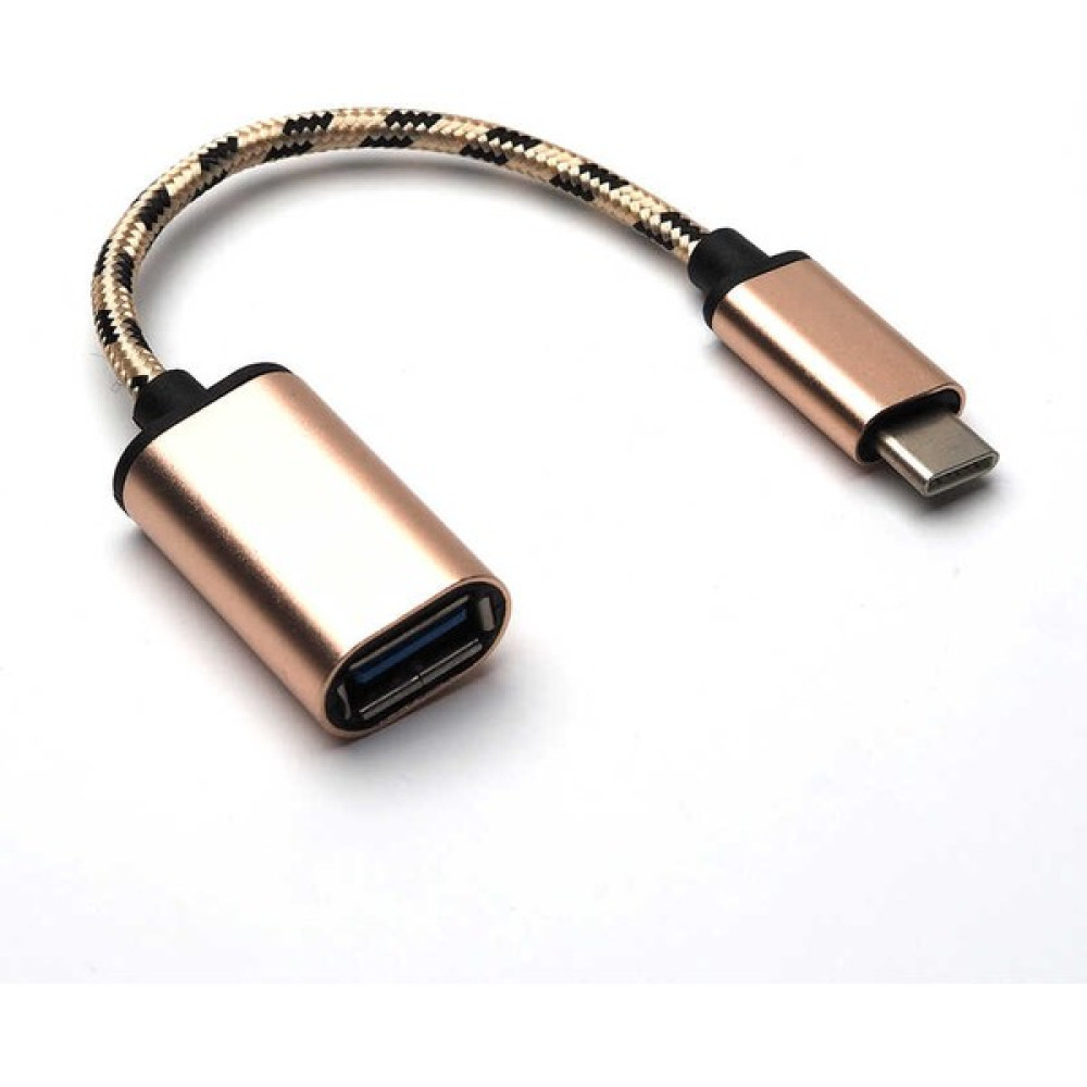 USB Type-C Otg Çevirici Adaptör Metal Kablolu Macbook Xiaomi Samsung Huawei Dönüştürücü - Gold Bilgisayar Çevirici ve Adaptörü Fiyatı