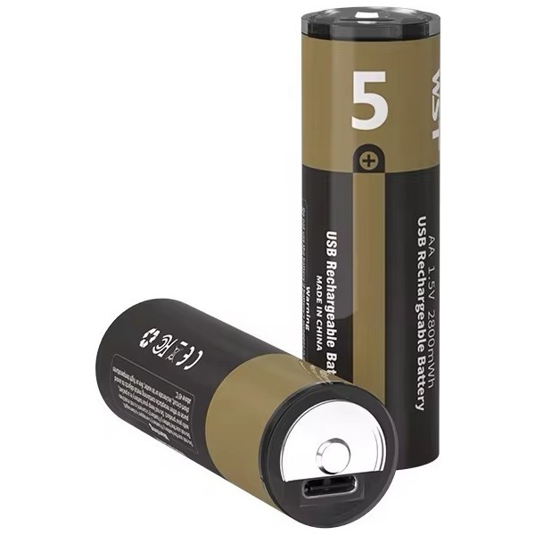 USB Type-C Şarjlı Aa Pil 1.5V | 1000+ Kez Şarj Edilebilir Lityum Pil | Kalem Pil (2’li Paket) - 2'li Paket Bilgisayar Çevirici ve Adaptörü Fiyatı