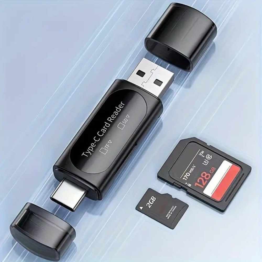 USB ve Type-C Çift Çıkışlı USB Kart Okuyucu Çevirici Adaptör, Sd/micro Sd Card Reader Hafıza Kartları Fiyatı