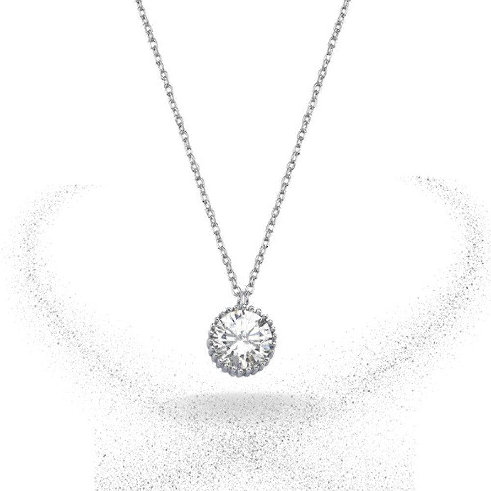 Usho Jewelry 925 Ayar Gümüş Tektaş Şık Kolye - Silver - 55 cm Gümüş Kolye Fiyatı