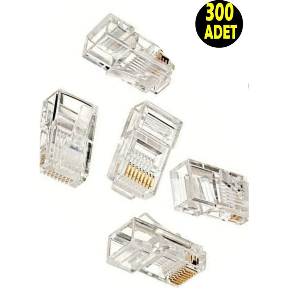 Usin 300 Adet Cat5 Cat6 RJ45 8P8C Jack Ethernet Internet Modem Kablosu Soketi Network Uç Network Aksesuarları Fiyatı