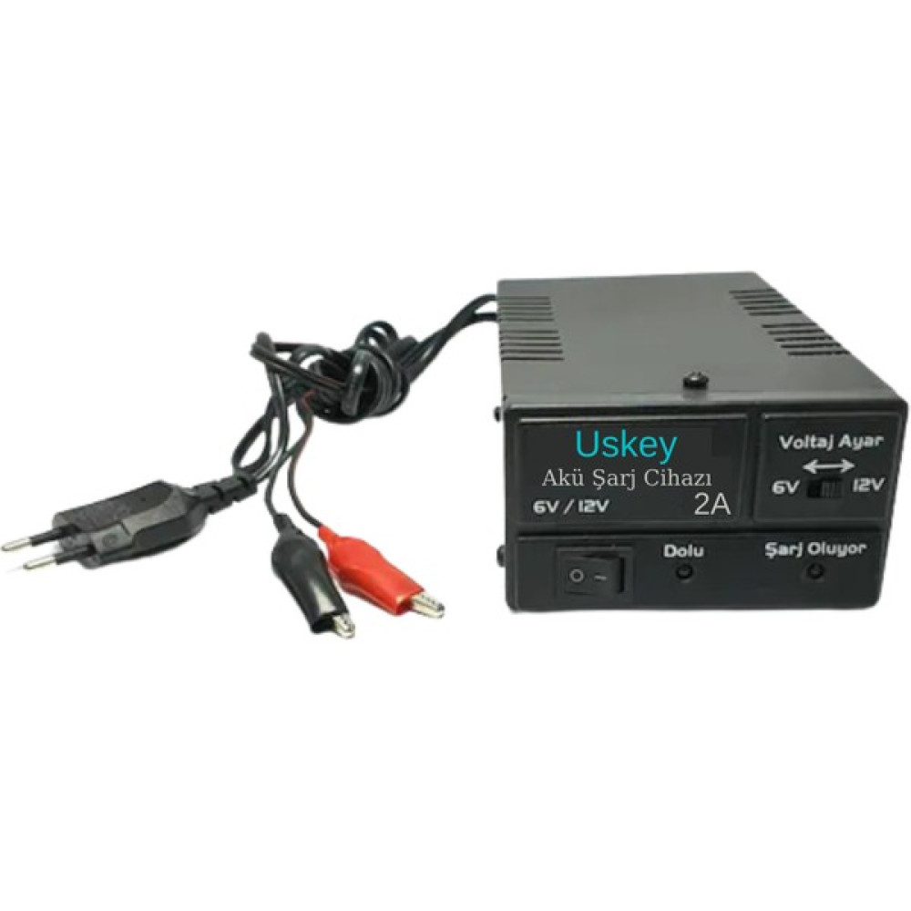 Uskey 6V-12V Ayarlı 2 Amper Akü Şarj Cihazı - Siyah Oto Boyaları Fiyatı