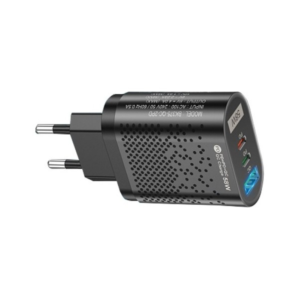 Uslion 1 USB / 2 Type-C Girişli Pd 58W Uslion Quick Charge Hızlı Şarj Başlığı Adaptör - Siyah Oto Boyaları Fiyatı