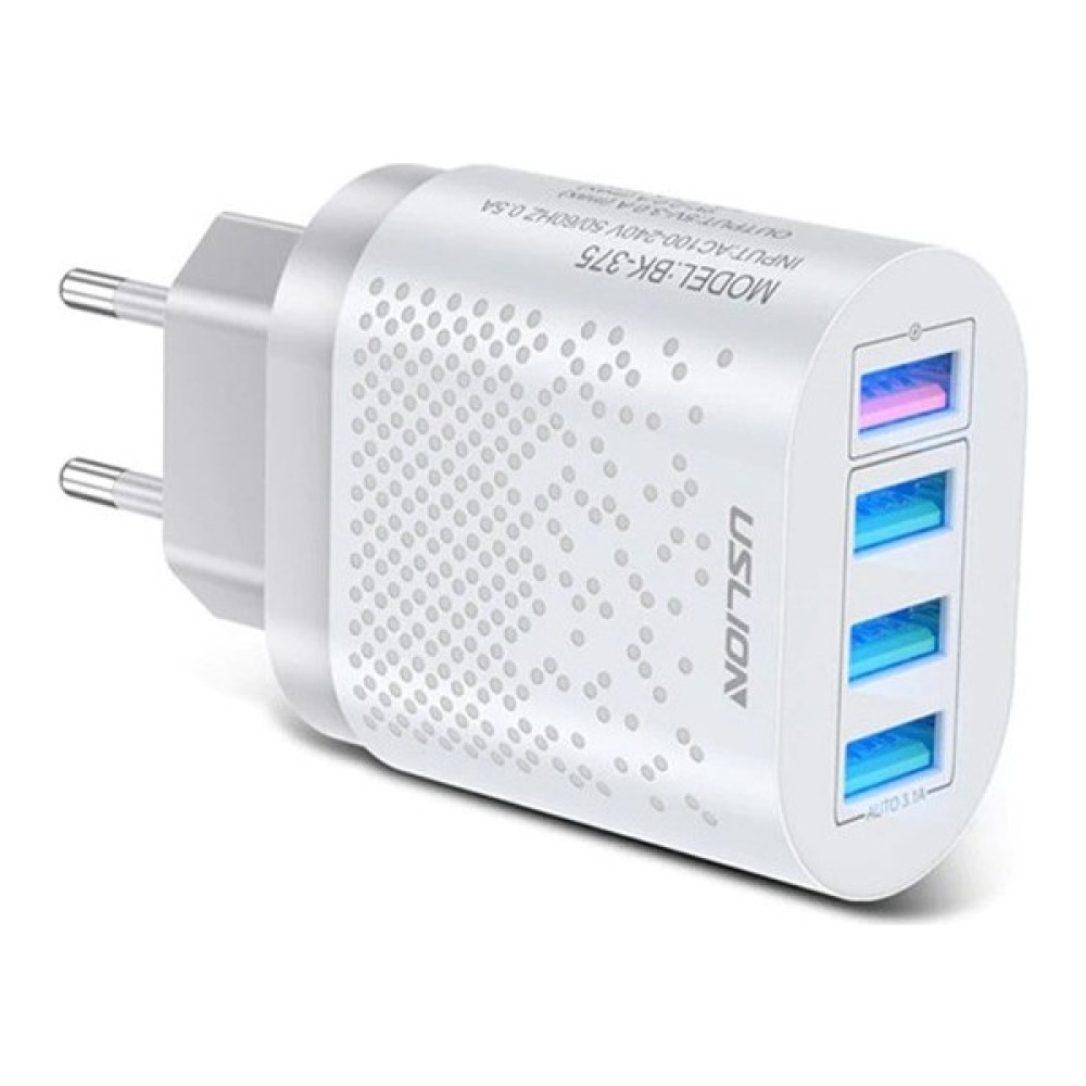 Uslion 4 Port 48W Qc 3.0 Hızlı Şarj Başlık Adaptörü - Beyaz Cep Telefonu Şarj Cihazı Fiyatı